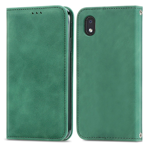 Case till Samsung Galaxy A01 Core Magnetisk stängning Cover Housse Etui Stötsäker - Grön null none