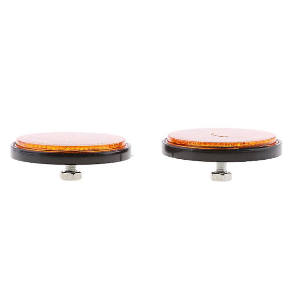 2 par runda reflexer Universal För Motorcykel ATV Dirt Bike Orange null none