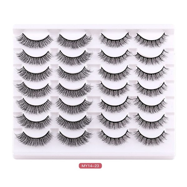 14 paria tekoripsiä Faux Mink Lashes - spot ale