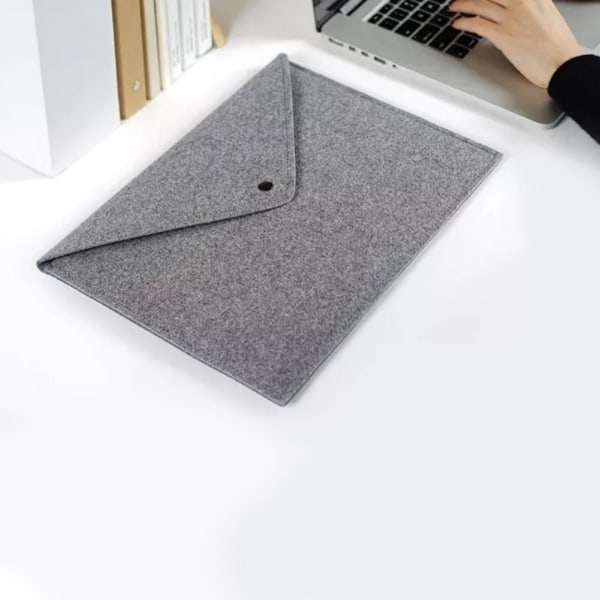Vattentätt läder A4 Business Mapp Dokumentpapper Organi - spot försäljning Light grey A4