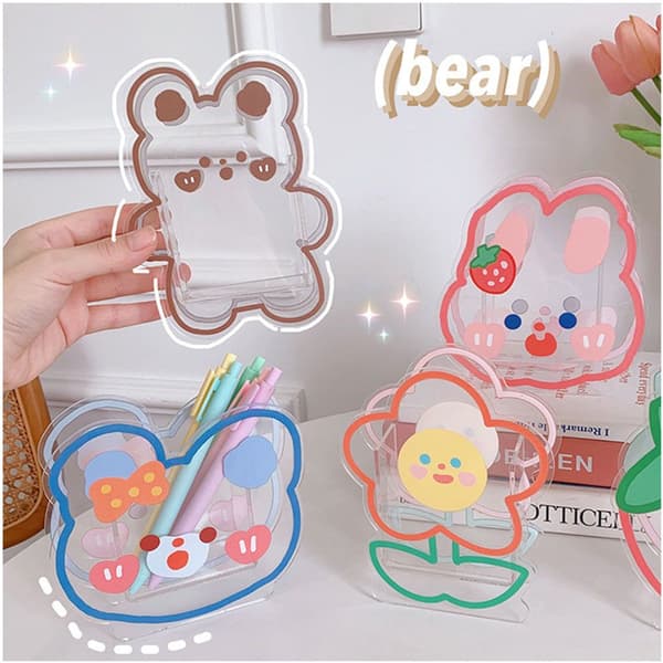 Akryylikynäteline Läpinäkyvä kynäteline SOFT CUTE BEAR SOFT - spot-ale