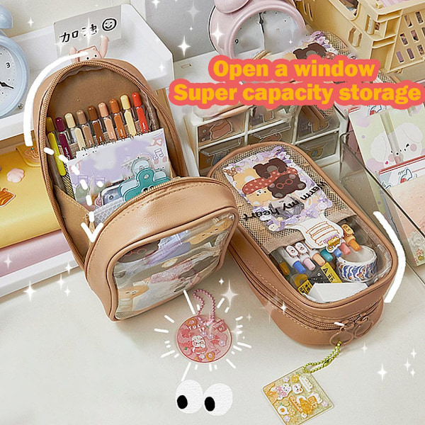 Tre-lagers Bear Pencil Bag Pencil Paper Box C - on stock C