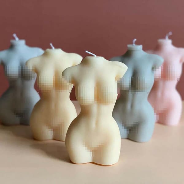 3D kroppsstearinljusform Silikonformkonstdesign - high quality #2