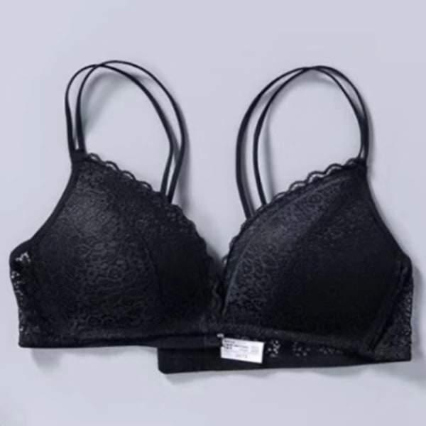 Kvinnors lätta bh komfort tunna underkläder utan stålring - on stock Black 36/80AB