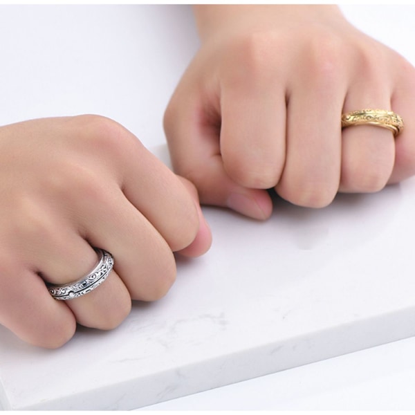 Astronomical Ball Ring Finger Rings Pyörivä simpukka GOLD 9 - varastossa