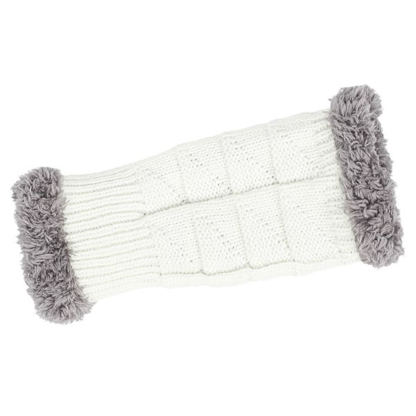 Fingerless Arm Winter Knitted Gloves Hand Long Warmer Rukkaset - varastossa White