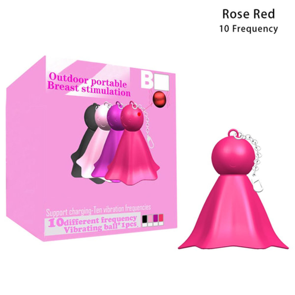 Nippelstimulering Slickande Vibrator Bröst ROSE RÖD - on stock rose red