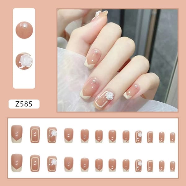 24 kpl False Nails Short Square - spot-ale Z588