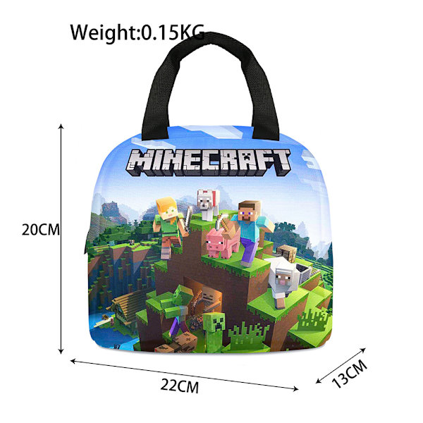 Minecraft Lunchpåse Bento Box Isoleringspaket Thermal påse - spot sales A