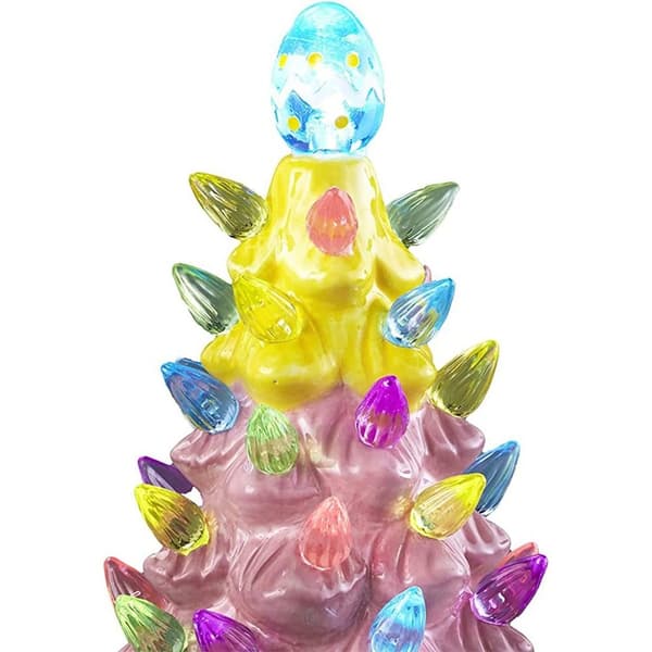 Bunny Tree Figurines Resin Rabbit Tree Gnome Staty Lamp - spot sales