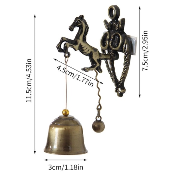 Metall Bell Door Bell HÄST - stock Horse