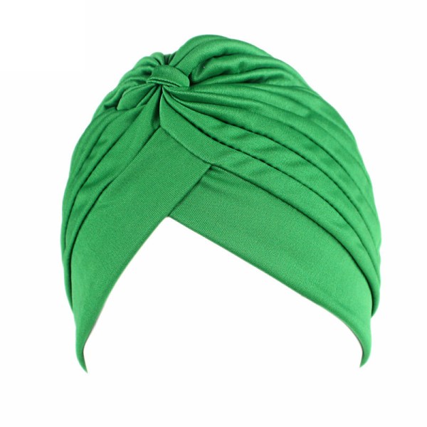 Kvinnor Baby Turban Chemo Cap Hår Wrap Hat Bandana - high quality Green