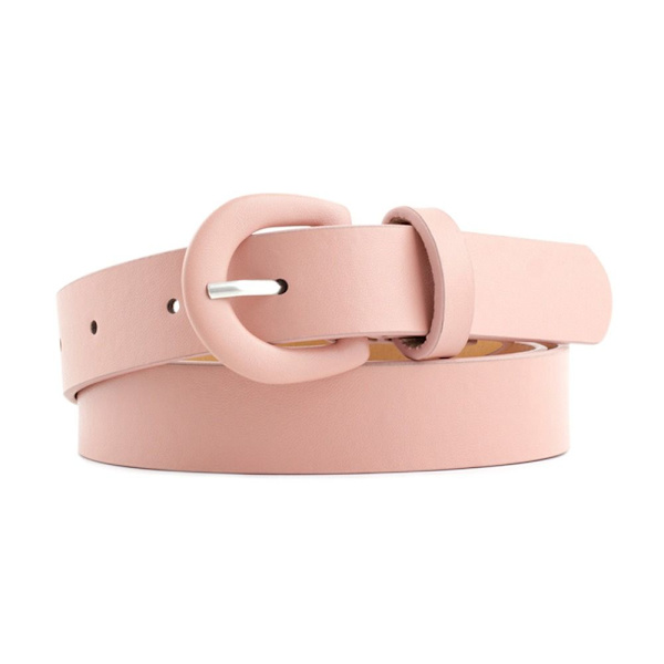Läderbälte Hästskospänne Midjeband ROSA - on stock pink
