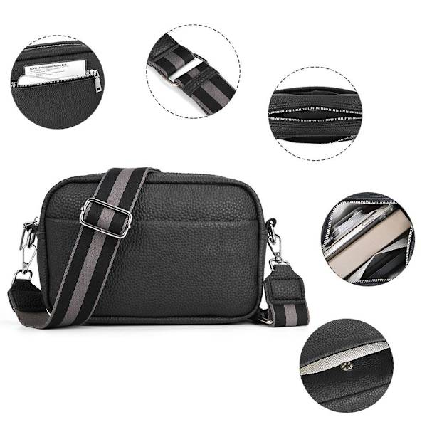 Crossbody-väska för kvinnor axelväska SVART - high quality