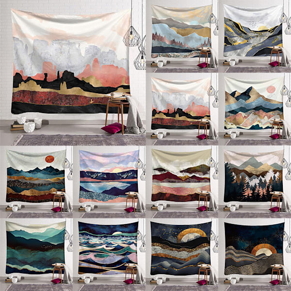 Alpin himmel landskap Ukiyo gobeläng konstnär heminredning - high quality C 200*150CM