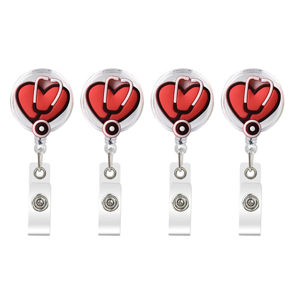 4st infällbar nyckelringsemblem Reel Clip 4Pcs - high quality 4Pcs2