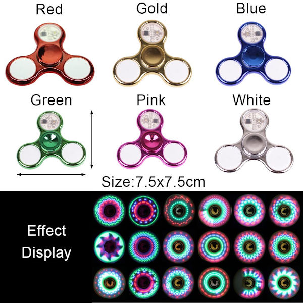 Fidget Hand Spinner LED Luminous Gyro GRÖN - stock green