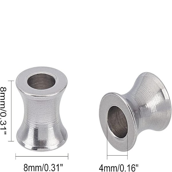 Column Spacer Beads 8x8mm Large Hole Beads - high quality