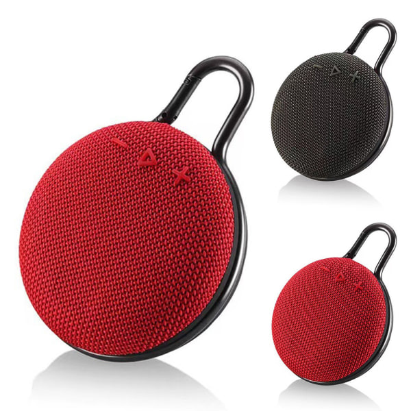 trådlös Bluetooth -högtalare SD-kort fjärrkontroll vattentät - on stock Red