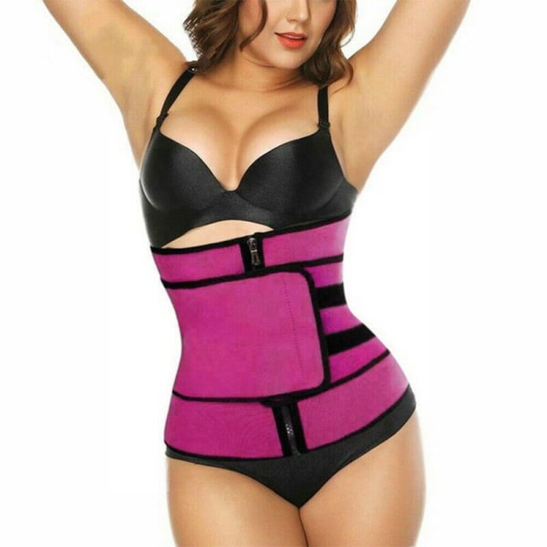 Waist Cinchers Trainer Trimmeri Hikivyö Shapewear Body Shaper - korkea laatu Pink 2XL