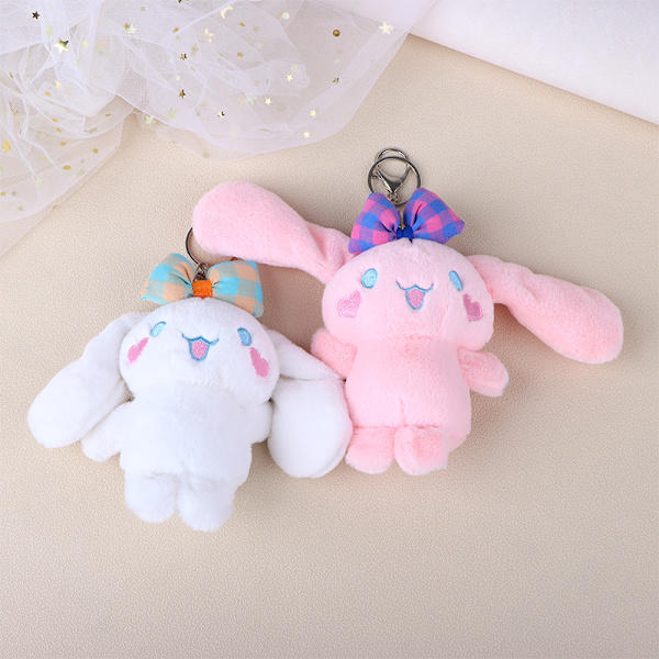 Sarjakuva Cinnamoroll pehmo avaimenperä Täytetyt koiranuken avaimenperät - korkealaatuisia White