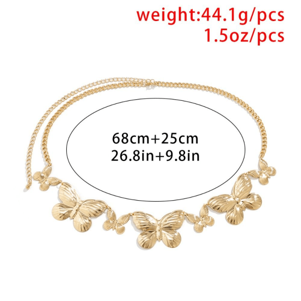 Butterfly Waist Chain Body Jewelry GOLD - spot-ale gold