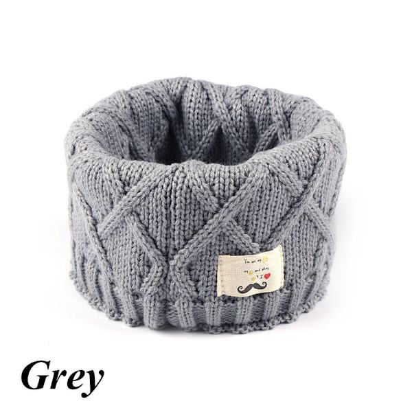 Baby Halsvärmare Pojkscarf GRÅ - stock
