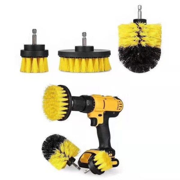 Skurborstar till borrmaskin 5-pack Gul - on stock