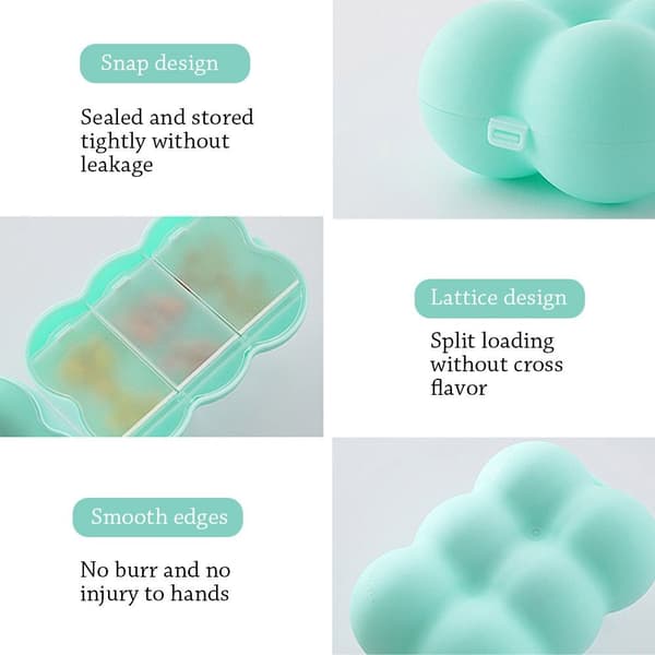 6 Grids Pill Box Case GRÖN - spot sales green