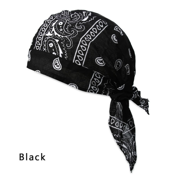 Piratmössa MuslimTurban Headscarf Bandana SVART - stock