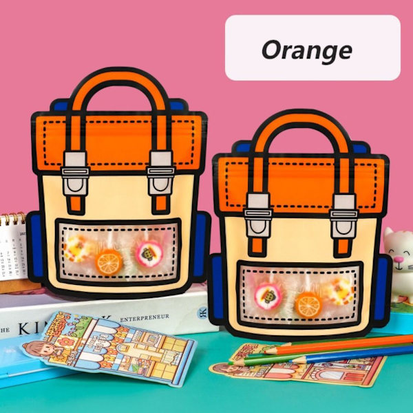 10 kpl Pakkauspussi Keksipussi ORANSSI - varastossa orange