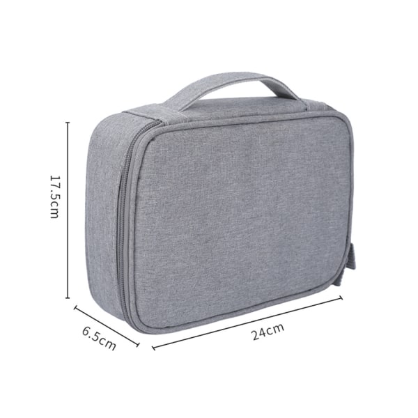 Digitaalinen säilytyskotelo USB-datakaapeli Organizer Case - spot-myynti grey