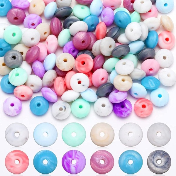 240st Silikonpärlor Abacus Beads Lanyard Beads - high quality
