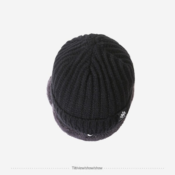 Balaclava Skullcap Stickad Mössa MÖRKGRÅ - spot sales Dark Grey