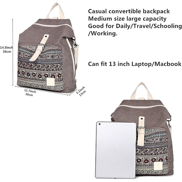 Ryggsäck Handväska Dam Mode Axelväska Travel Daypack - on stock