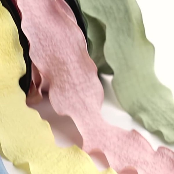10Yards wrinkled Cotton Ribbon pellavansiemenvihreä - varastossa Green