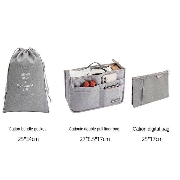Kompressibla förpackningskuber Vattentät förvaringsväska GRÅ - high quality grey