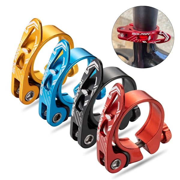 Cykelsitsklämma Cykelsitsstolpsklämmor RÖD 31,8MM - stock Red 31.8mm