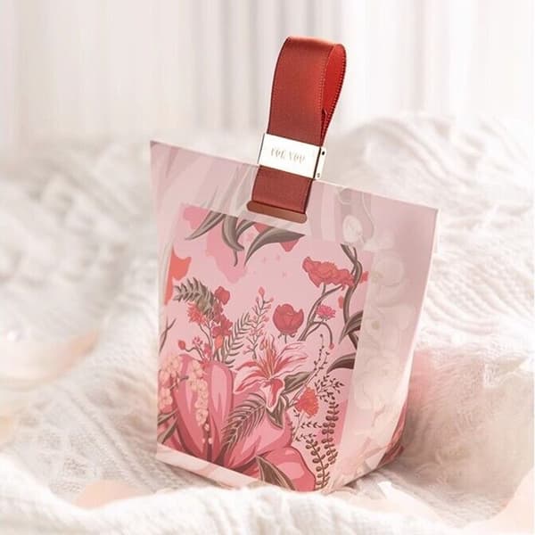 10 kpl Candy box Candy bag RED - varastossa Red L