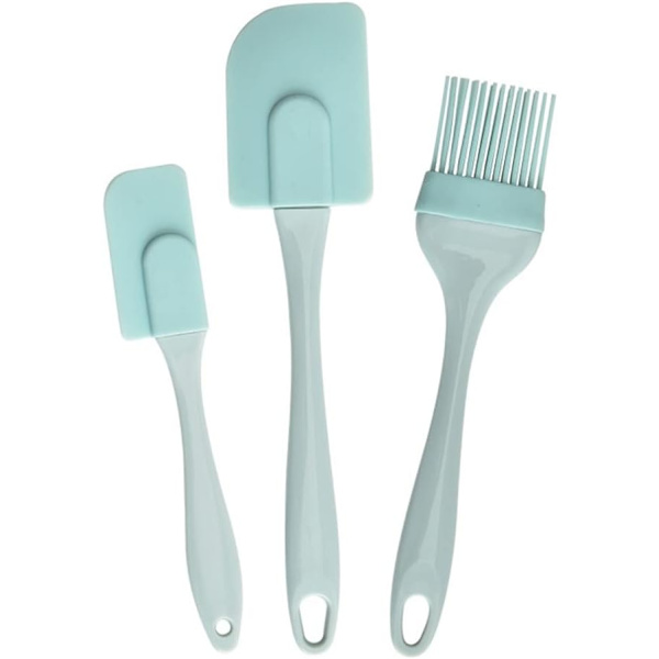 3 delar silikondegsskrapa, värmebeständig skrapa, non-stick elastiskt gummi med metallkärna - on stock