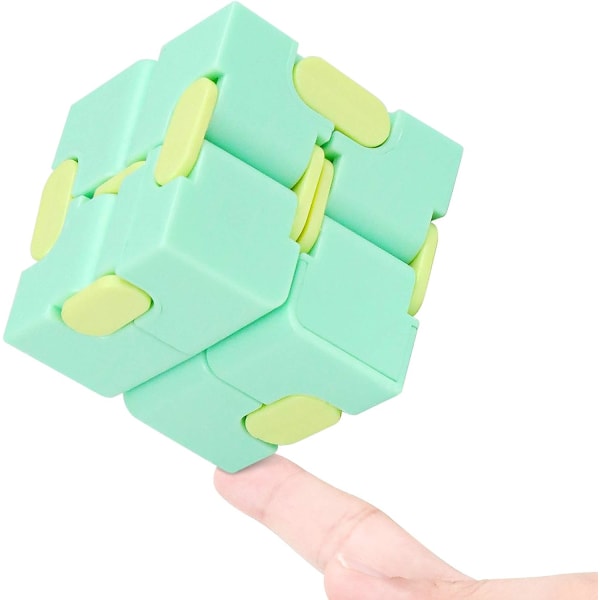 Fidget Cube Toy Sensor Finger Rubik Cube Sensory Toy Kid Game - spot-myynti Green