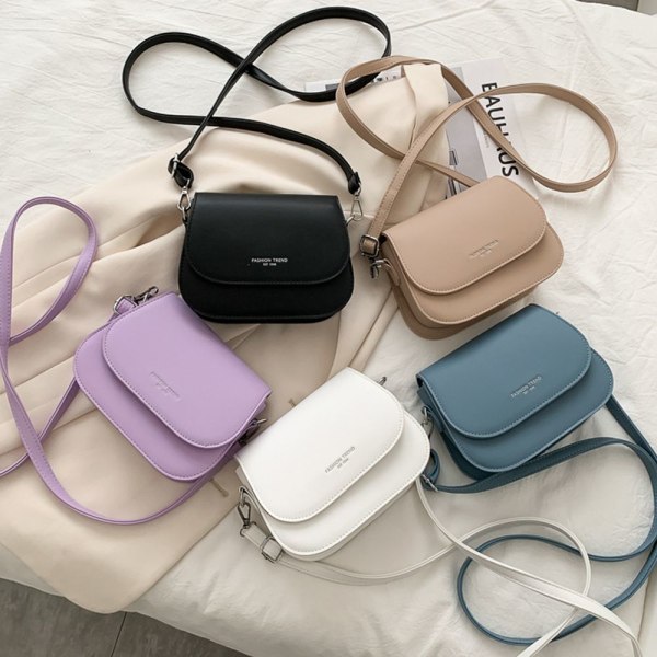 Trendig Sadel Axelväska Dam PU Läder Crossbody Bag KHAKI - spot sales khaki