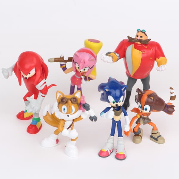 Flygande Mus Sonic Super Sonic Spel Docka Handhållen Modell-6st andra generationens Sonic