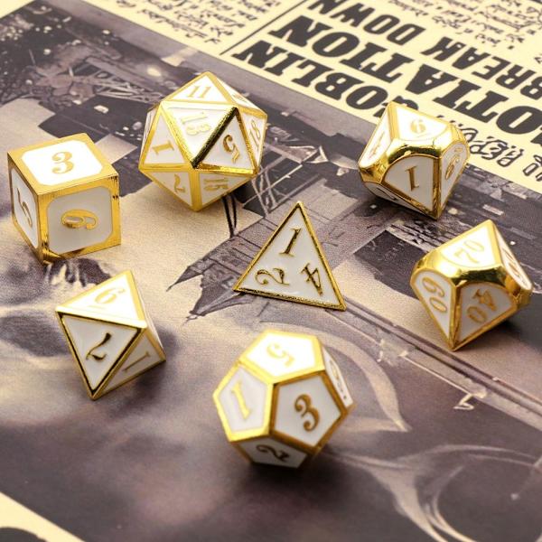 7kpl DND Metal Dice Set Game Dice - spot ale