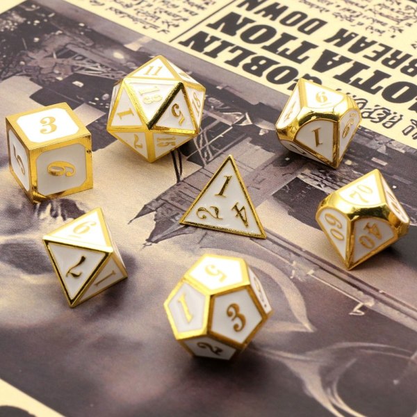 7st DND Metal Dice Set Game Dice - spot försäljning 09