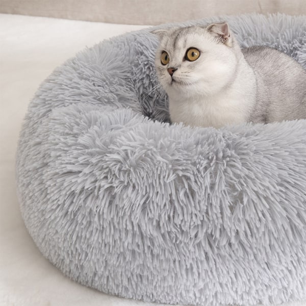 Pet Pad Mjuk plysch Pet Bed Anti-halk Slitstark uppvärmning - on stock Light Grey 40cm