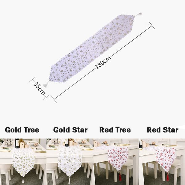 Julbordsduk Bordslöpare RÖTT TRÄD Red Tree - stock Red Tree