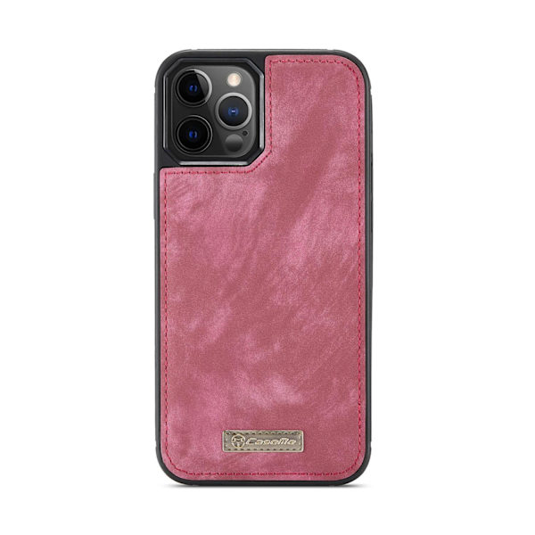 CaseMe Wallet kotelo magneettikuorella iPhone 12/12 Prolle - korkea laatu Röd