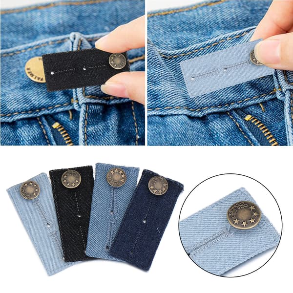 4kpl Pants Extender Buttons Farkut Vyötärön pidennys Snap Clothes - varastossa