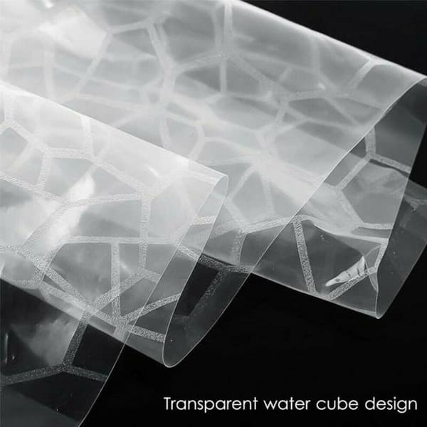 Suihkuverho vedenpitävä 3D Water Cube Clear Bathroom - varastossa